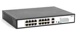 SKAT PoE-16E-2G коммутатор PoE Plus, мощность 250Вт, порты: 16-Ethernet, 2-Uplink